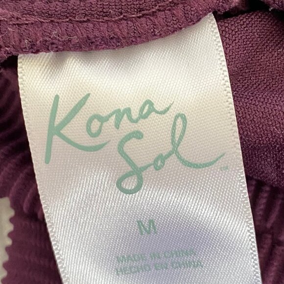 One Piece Square Neck Deep Purple Wine Bathing Suit - Picture 10 of 11